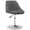 VidaXL Chaises pivotantes de salle à manger 4 pcs Gris foncé Velours 3088759