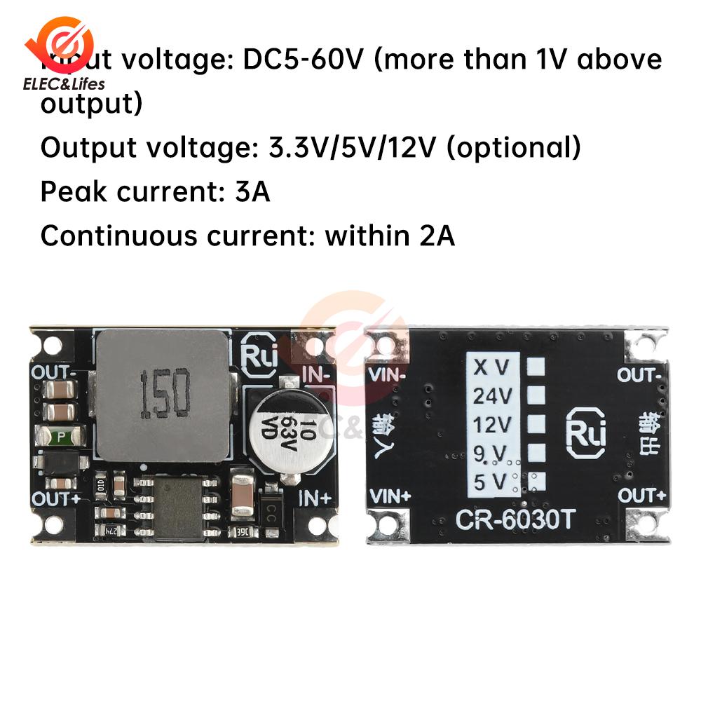 DC-DC Step Down Power Supply Module DC 1-61V To 1.1V/1V/11V 1A Voltage Adjustable Buck Converter Module Voltage Regulators