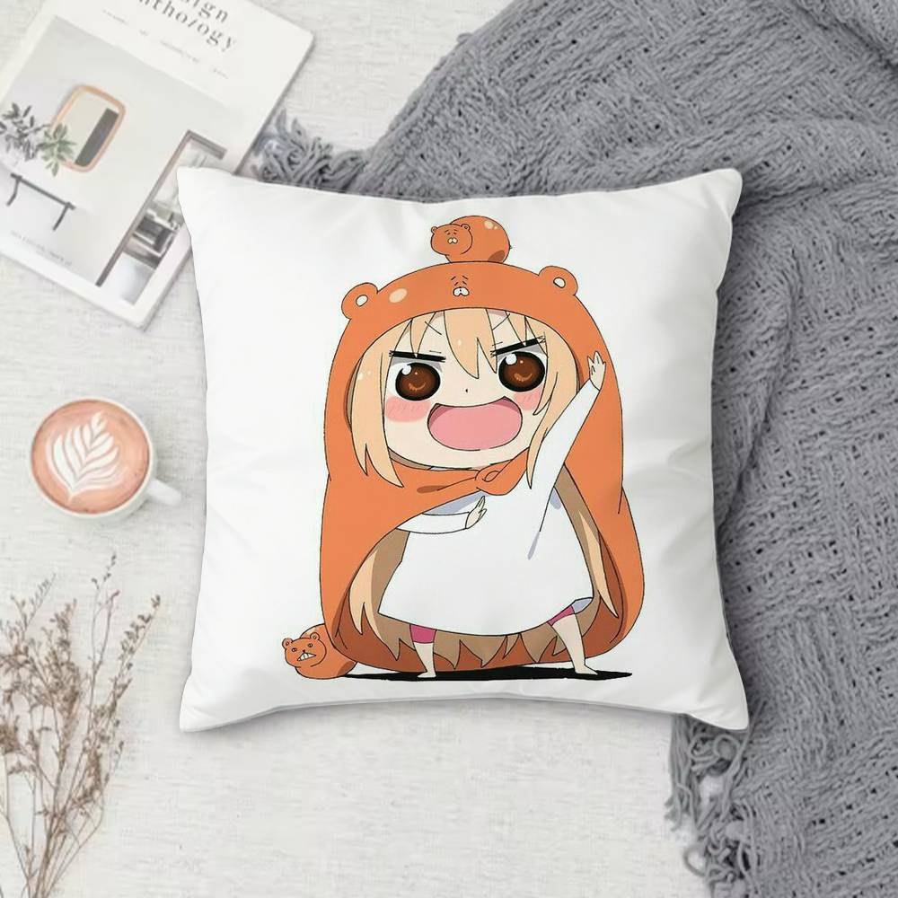 Декоративная квадратная наволочка с двусторонней печатью Himouto Umaru-chan для дивана, гостиной, домашнего декора