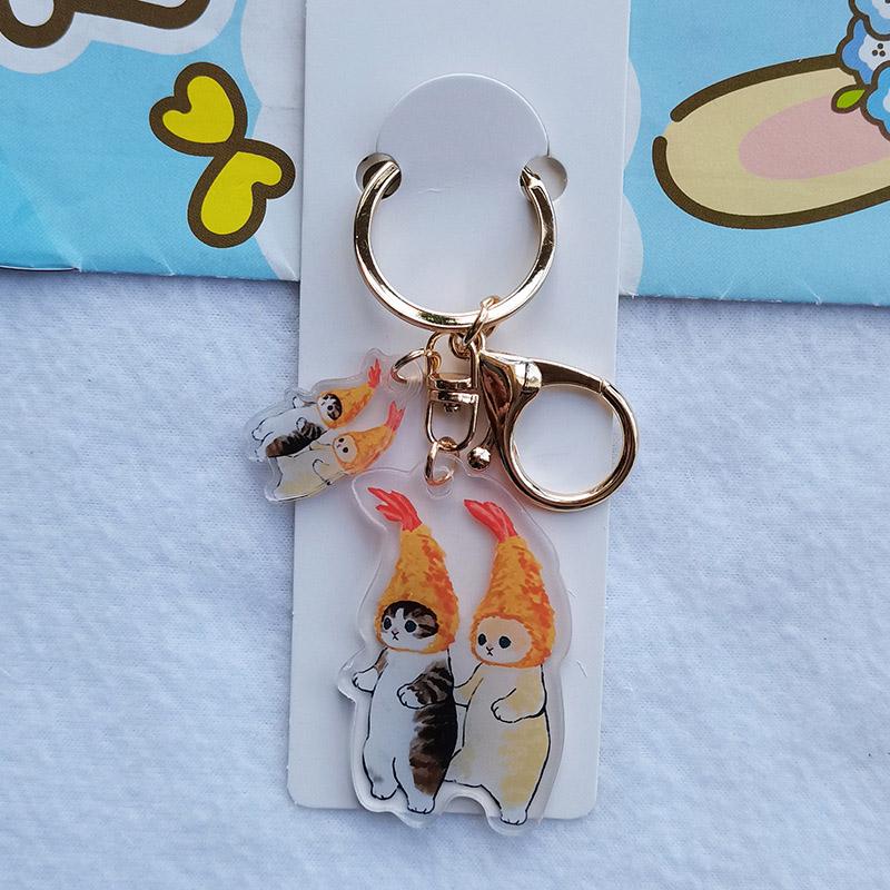 Мультяшное животное акриловый брелок милый мультяшный кулон с кошкой прозрачный двухсторонний кулон с кошкой брелок студенческие подарки