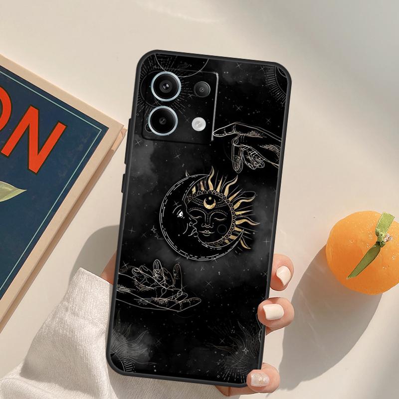 Crescent Moon Sun Funda For Xiaomi Redmi Note 9 10 11 12 13 14 Pro 9S 10S 11S 12S Redmi 13C 10C 12C 14C Case