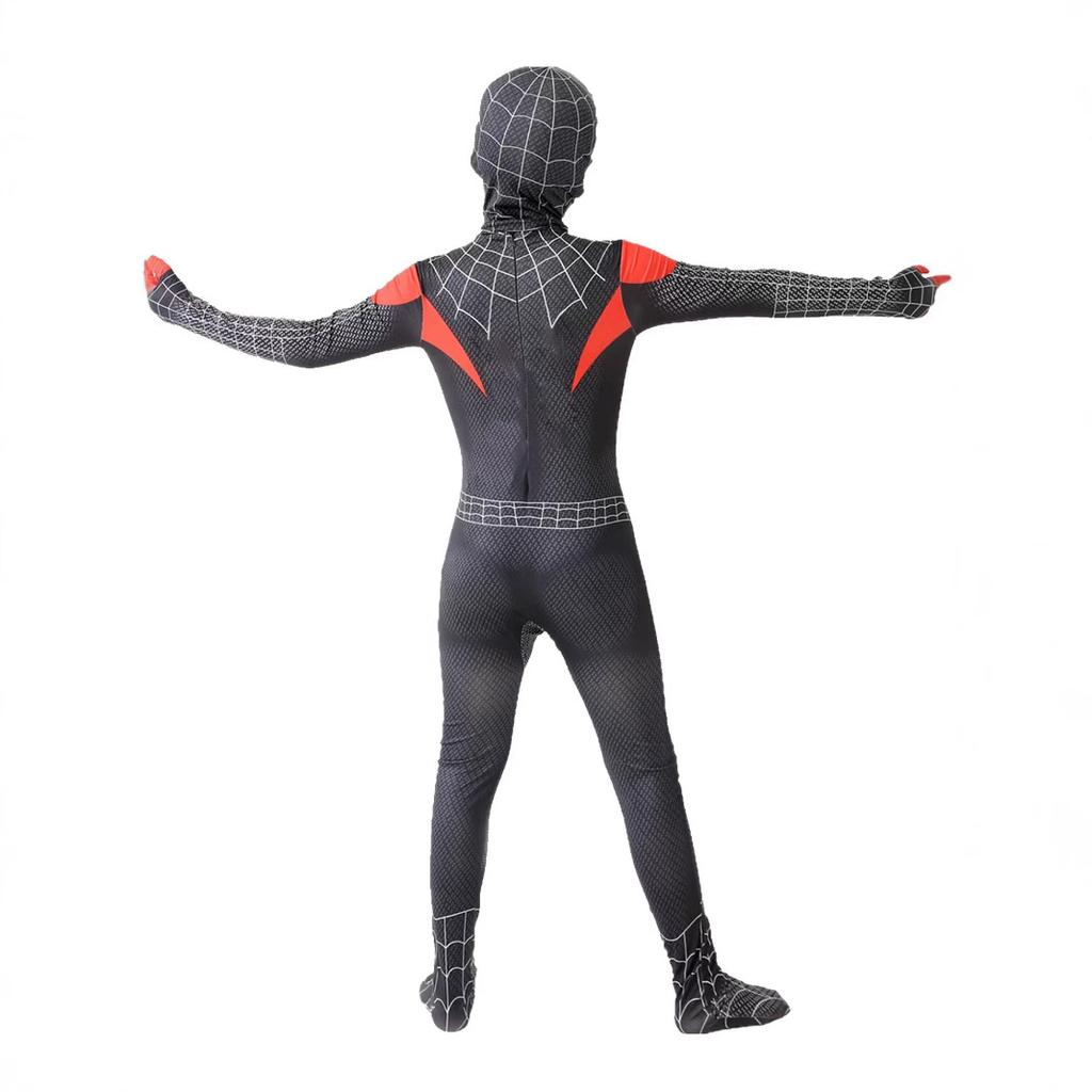 Miles Morales Spider Man Hero Far From Home Black Bodysuit Halloween Adult Cosplay Costume