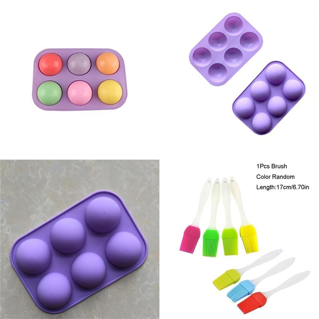 Flexible 3d 6-holes Half Ball Silicone Mold For Fun And Innovative Cake And Treat Designs
