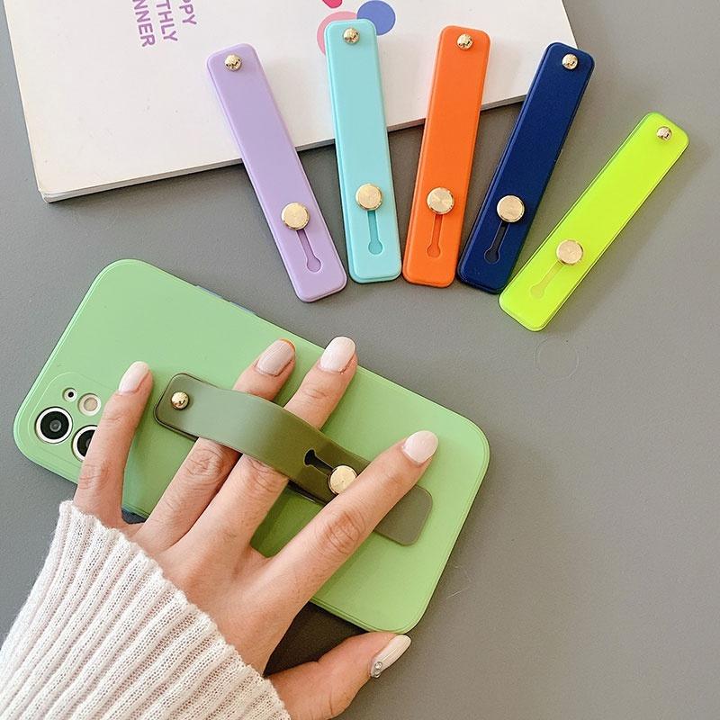 1Pcs Universal Phone Hand Band Bracket Silicone Phone Holder Finger Ring Push Pull Grip Stand Sticker Phone Holder