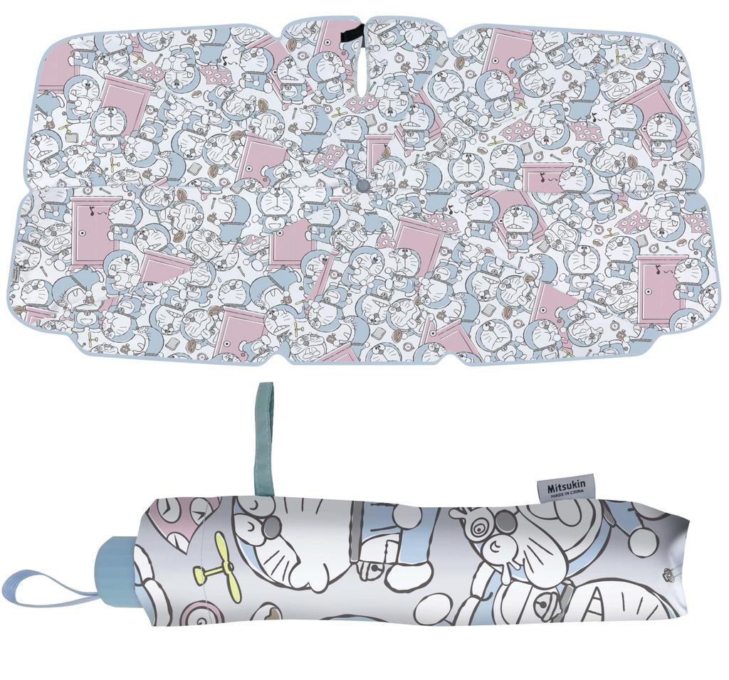 Doraemon Sunshade Car Front Umbrella for Kei Cars and Passenger Heat Cute Character Doraemon Cars, Sunshade, Protection,