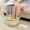 Folding Footbath with Lid Dual-State Switching One-Touch Foldable Design Foot Basin Ergonomic Anti-aging Pet Paw Care Tool