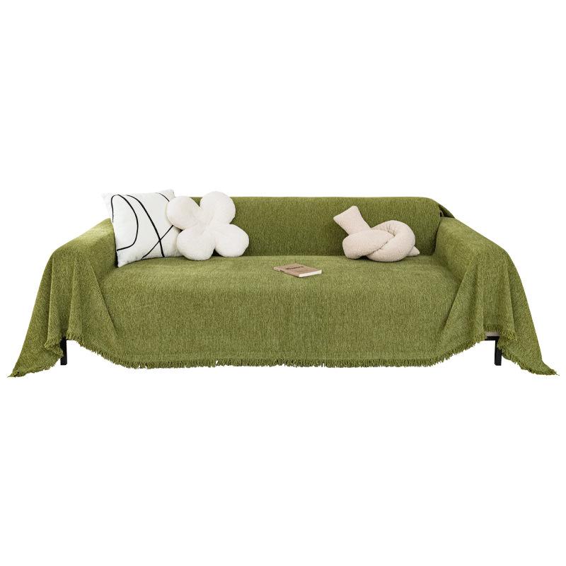 Минималистичный высококачественный чехол для дивана из синели, универсальный чехол, однотонная диванная подушка, универсальный чехол, одеяло