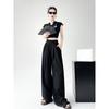 Весна Осень Женские Свободные Широкие Брюки Новые Тонкие Эластичные Высокая Талия Повседневные Драпированные Повседневные Длинные Брюки Однотонные Модные Элегантные Простые Брюки 2396