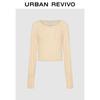 UR Women's Hollow-Out Round Neck Long Sleeve Knit Sweater
