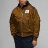 Jordan Solid Logo Patch Baseball Collar Reversible Cotton Jacket Men Outerwear Brown DQ7345-385