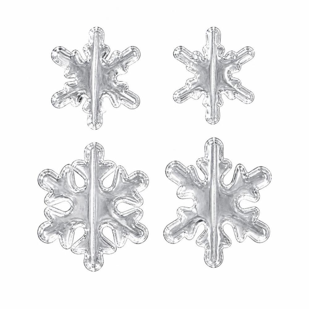 Clear Christmas Hanging Ornament 300cm Snowflake Beaded String Acrylic Bead Chain Party Decoration