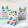 10pc Colorful Square Rabbit Gift Boxes - Easter Candy Wrapping Paper Packaging Boxes