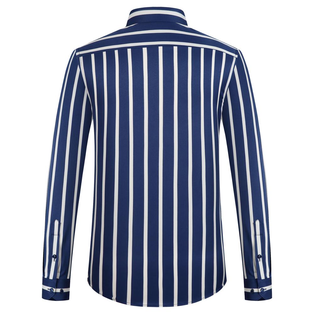 Мужская рубашка с длинными рукавами в полоску