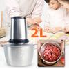 2 Speeds Stainless Steel 2L Capacity Electric Chopper Meat Grinder Mincer Food Processor Slicer Stainless Steel Mincer Kitchen Slicer