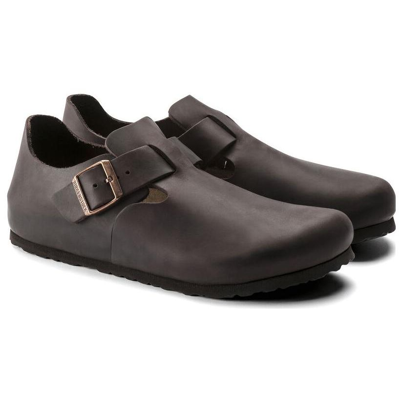 Birkenstock Лондонская кожаная мягкая толстая подошва удобная дышащая пряжка повседневная обувь женская обувь темно-коричневый 0166531