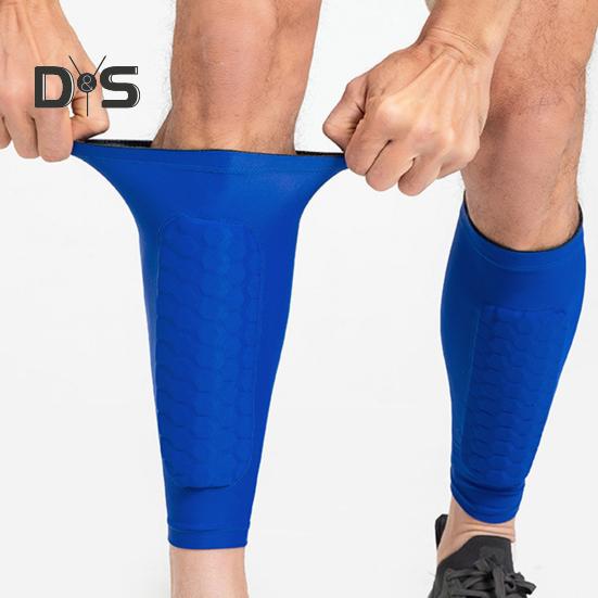 Футбольные щитки для голени для молодежи и взрослых, компрессионный рукав для голени с сотовыми накладками, спортивная защитная экипировка для футбола, бейсбола, катания на лыжах, хоккея