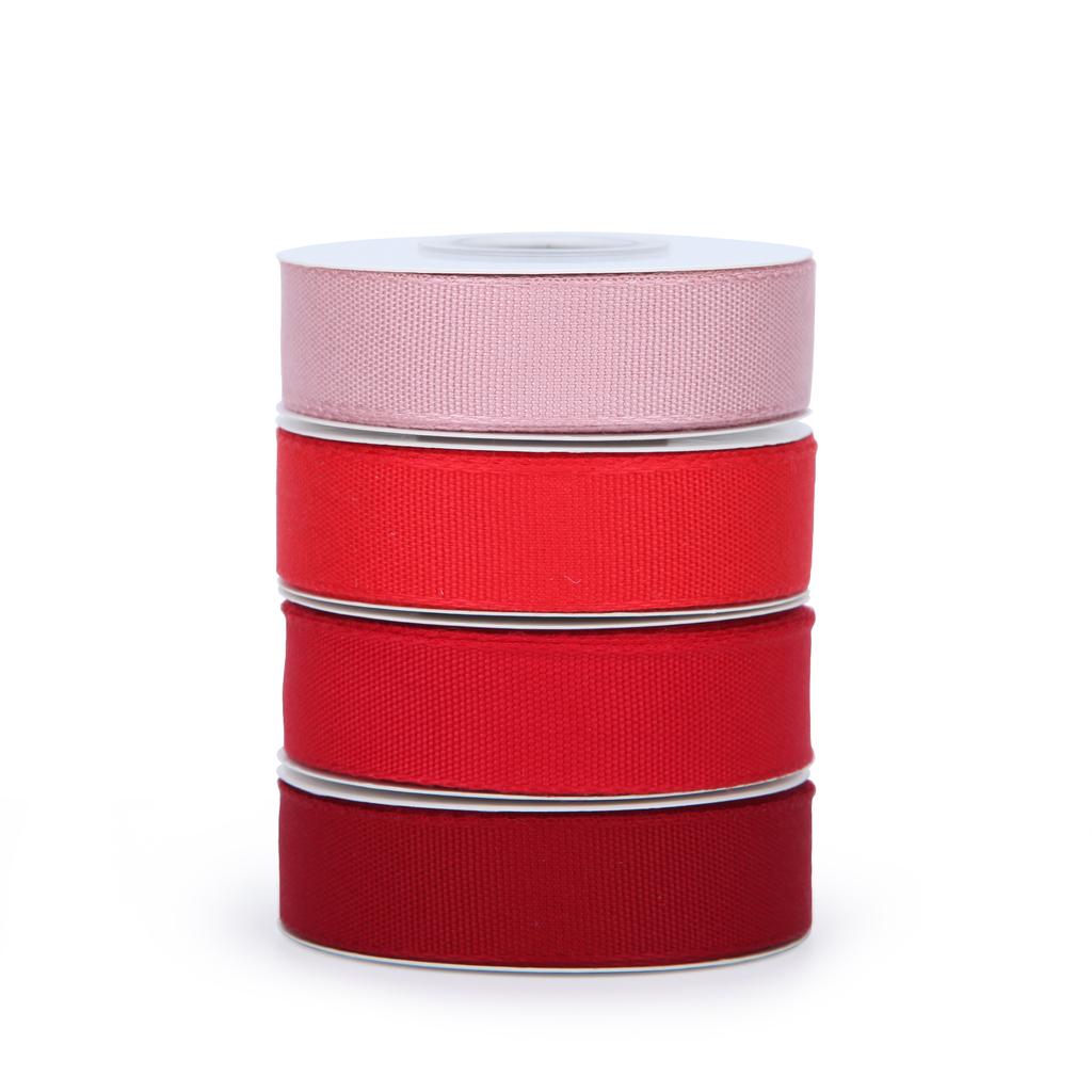 5/8 Inch Eco-Friendly Poly-Cotton Ribbon Recycled Biodegradable Ribbons for Gift Wrapping and Shopping Bag