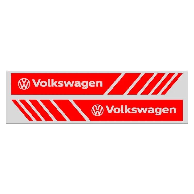 B6 2025 Горячие Для Volkswagen 2 шт. Автомобильные ПВХ Полосы Гоночные Полосы Наклейки на Зеркало Заднего Вида Для Volkswagen Golf-7 4 5 6 CC T-ROC Shar