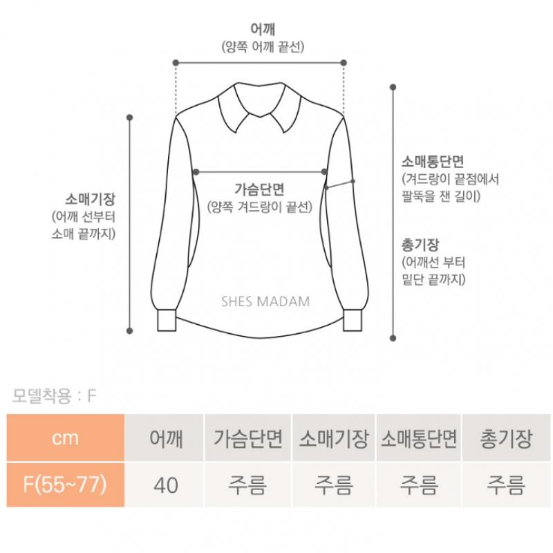 Shiz Madam Flower Placket Pleated Shirt T57498