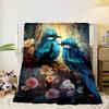 Blue Birds In Blossoms Blanket Flannel Blanket Throw Blanket Sofa Cover Blanket Soft Premium Blanket Picnic Blanket Tv Blanket Gifts