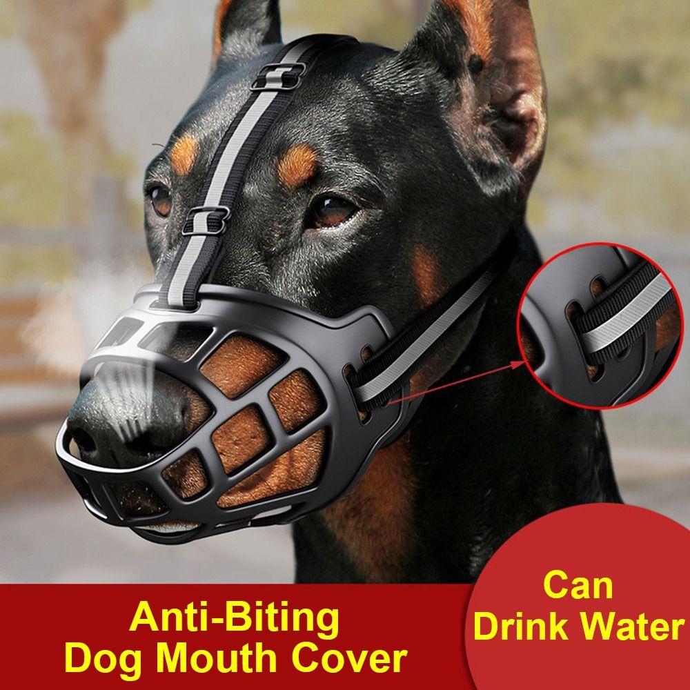 Can Drink Water Adjustable Dog Muzzle Anti-Biting Dog Mouth Cover Strong
