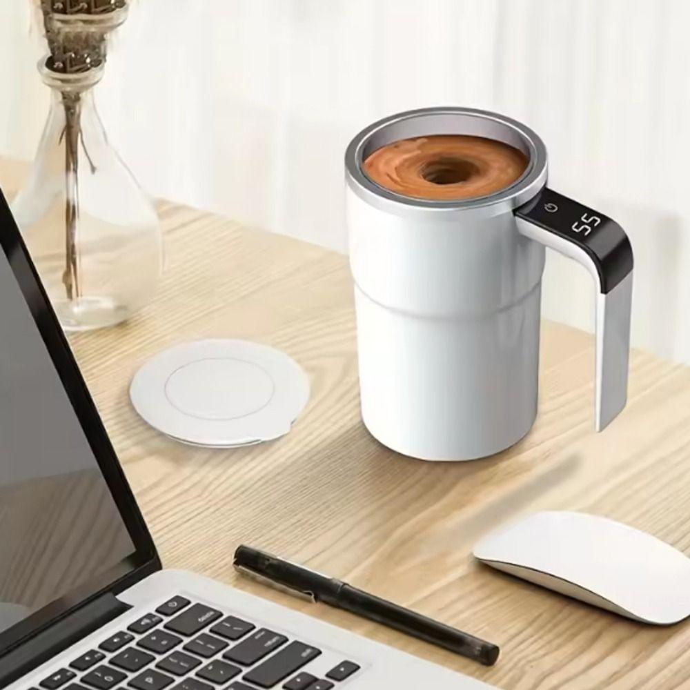 USB Rechargeable Self Stirring Mug Stainless Steel Automatic Mixing Cup Electric Coffee Mug Travel