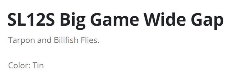Gamakatsu SL12S Крючок для крупной дичи с оловянным покрытием, размер 8/0, 4 в упаковке (1373)