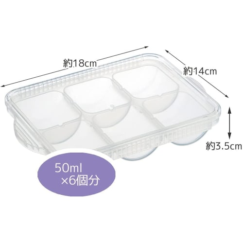 Skater Pre-prepared Frozen Storage Containers 6 Blocks 50mlx6 Made In Japan TRMR6N-A