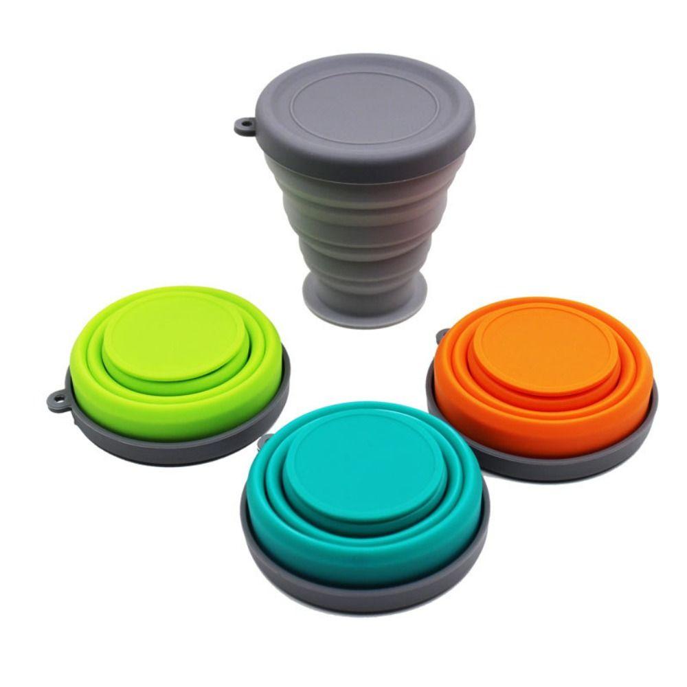 Telescopic Collapsible Water Cups with Lid Travel Mug Storage Travel Mug Foldable Cup Camping
