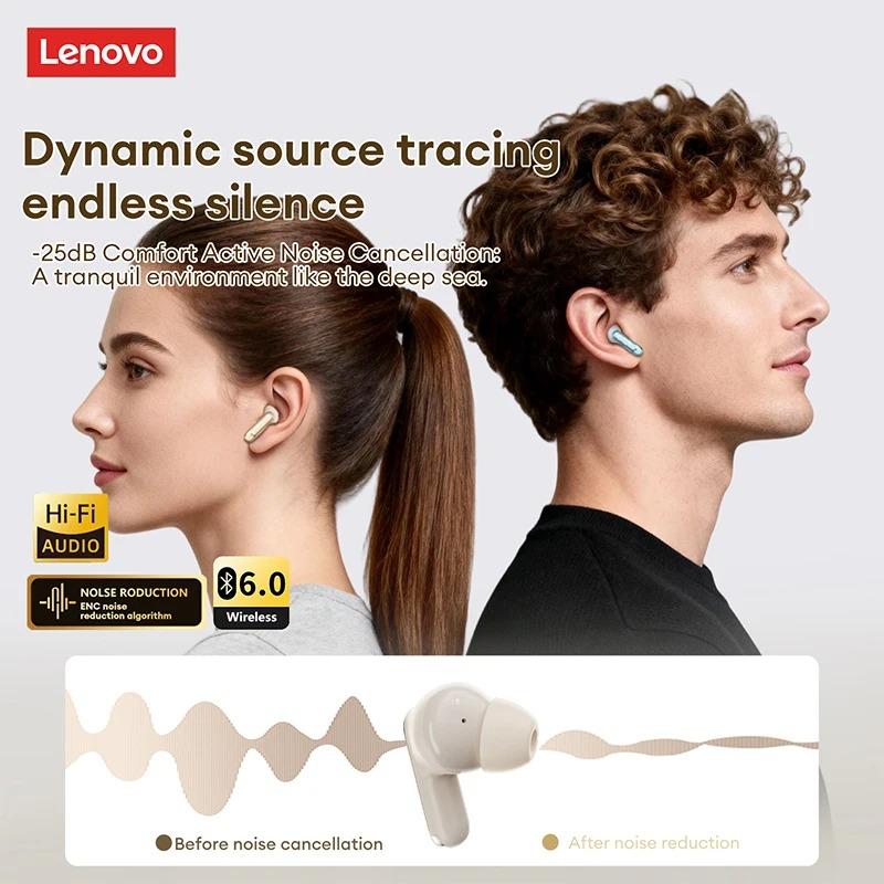 Lenovo LE217 TWS Беспроводные Bluetooth-наушники V6.0, долгое время работы от аккумулятора, игровые, с шумоподавлением, спортивные вкладыши, 3D стереозвук, сверхнизкая задержка 38 мс, гарнитура