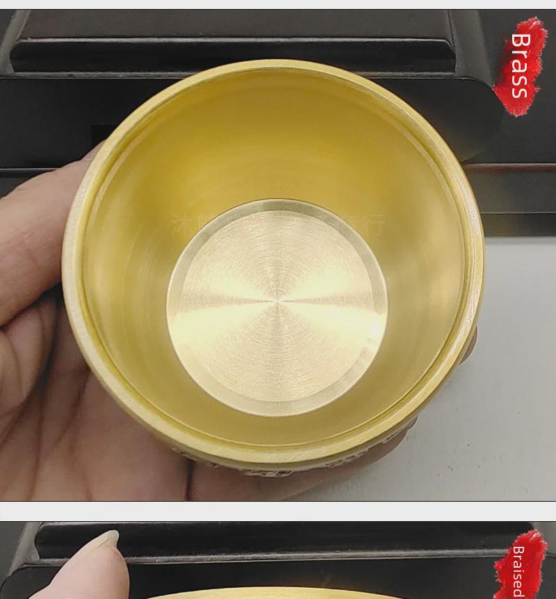 Brass Baifu Cylinder with Fu Character – Elegant Home and Office Décor Craft