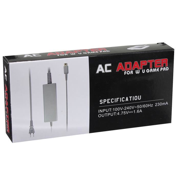 Cord 100V-240V AC Adapter Power Supply for Nintendo Wii U Controller Gamepad EU Plug