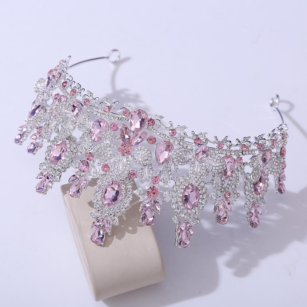 Золотой Цвет Шампанского Королевская Королева Стразы Свадебная Корона для Женщин Хрустальная Банкетная Диадема Вечеринка Костюм Украшения для Волос Аксессуары