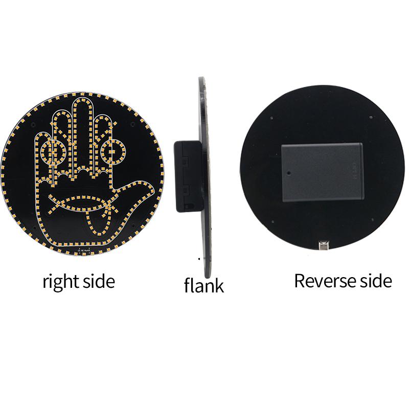 Автомобильный светодиодный креативный забавный жестовый светильник с дистанционным управлением, светодиодный забавный знак с выражением лица, знак среднего пальца, предупреждающие стоп-сигналы