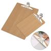 Office Supplies Wooden Multi-Function Clipboards Writing Sheet Pad Filing Clip Folder Board