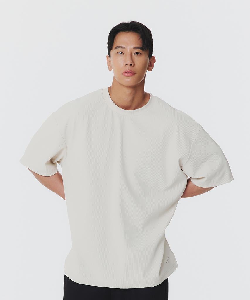 MUSINSA STANDARD SPORTS Ribbed Oversized Short Sleeve (2 Colors)