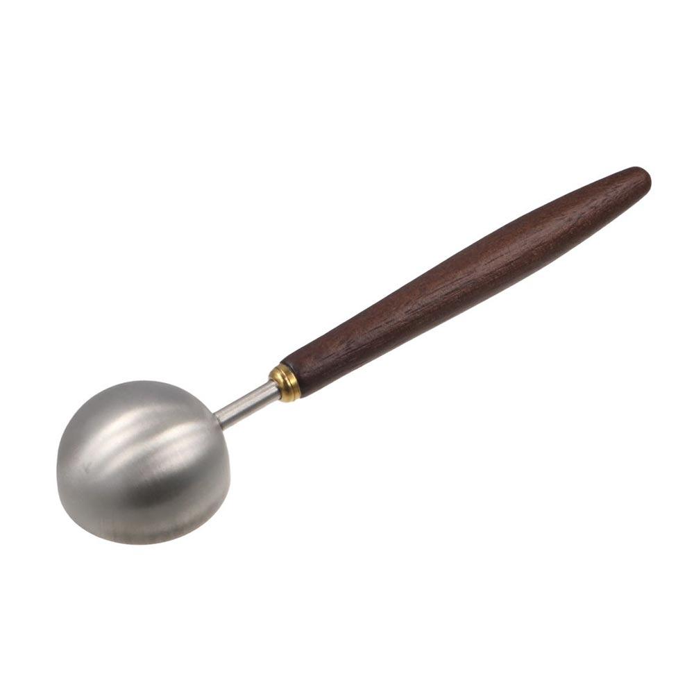 Мерная ложка для кофейного порошка с ручкой из орехового дерева. Совок для кофе из нержавеющей стали 304 для выпечки.