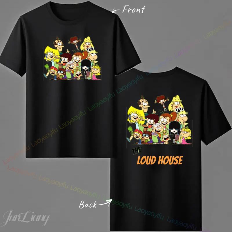 Loud House Tshirts Cartoon Print Japanese Anime Anime Teeshirt Short Sleeve Tshirt Funko Harajuku Kawaii Funny Cool Fashion