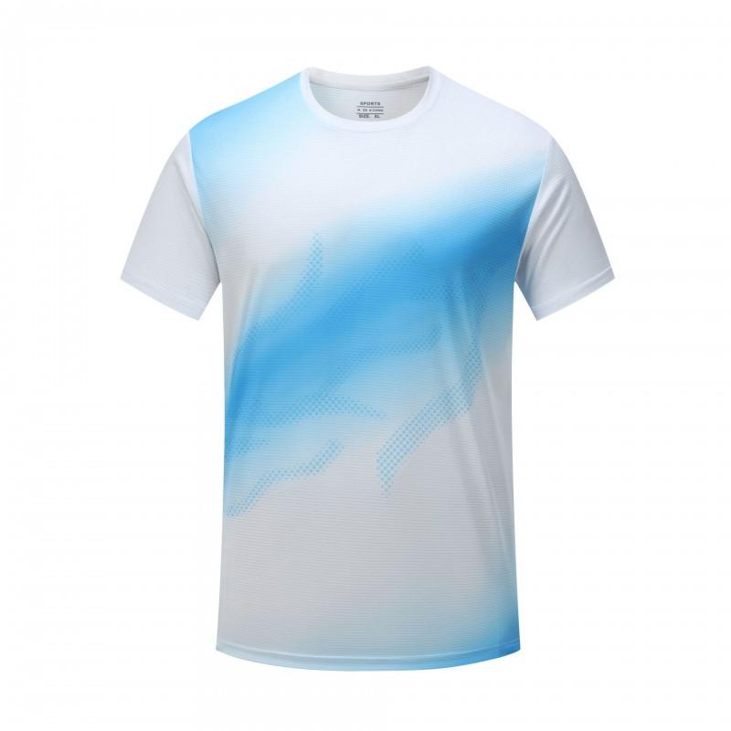 Short Sleeve Sports T-Shirt Men Women Quick Dry Breathable Athletic Top Badminton Tennis Table Team Group Wear