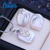 Natural Freshwater Big Baroque Pearl Necklace Square Pendant Fashion Stud Earrings For Women Pearl Jewelry Sets