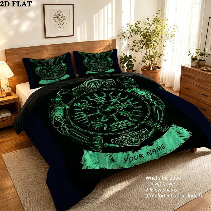 Custom Viking Bedding Quilt Set Quilt Cover Pillowcase Home Decoration Birthday Gift (1 * duvet cover + 2 * pillowcase, without core)