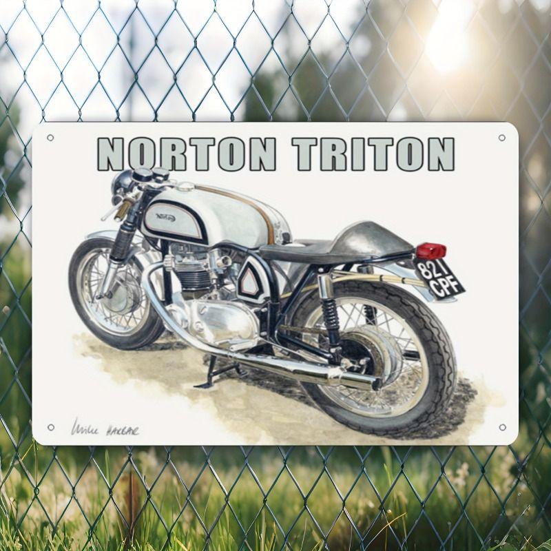 Vintage Tin Sign Retro Motorcycle Garage Wall Decor Bar Man Cave Artwork