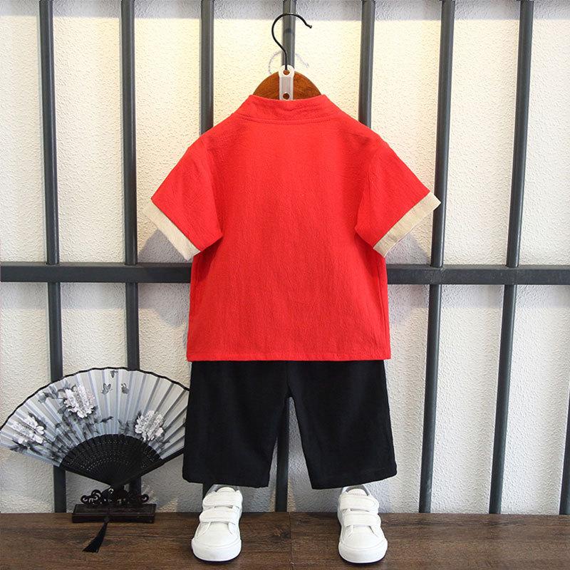 Детский ханбок, летний костюм для мальчиков, костюм Тан, гунцзы, одежда для молодых мастеров, древний детский китайский стиль, для детей среднего и старшего возраста, летний прилив