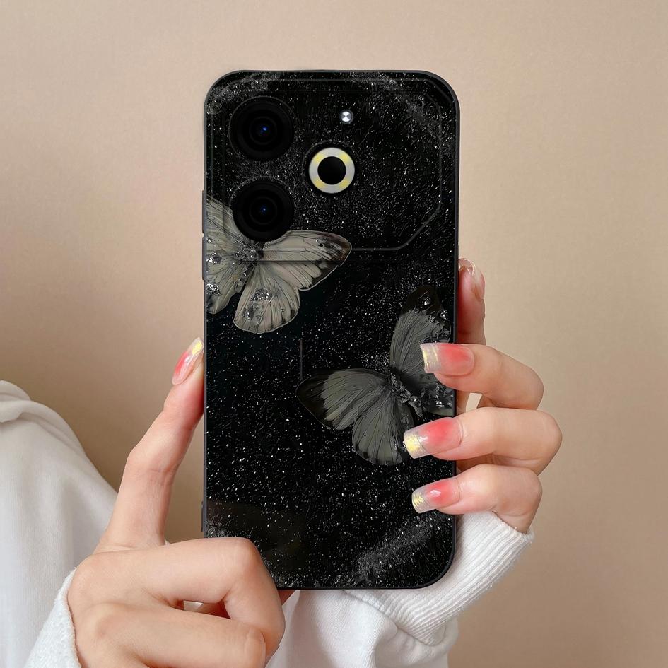 Чехол для телефона Tecno Camon 30 Pro Spark 20 Pop 8 Hot 40i Pova 6 Neo, задние чехлы с красивыми цветами и растениями, мягкий силиконовый бампер с защитой от падения, корпус корпуса