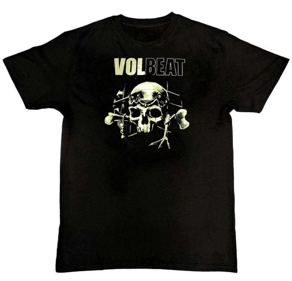 Унисекс Мужская Футболка с Графическим Принтом Черепа Группы Volbeat