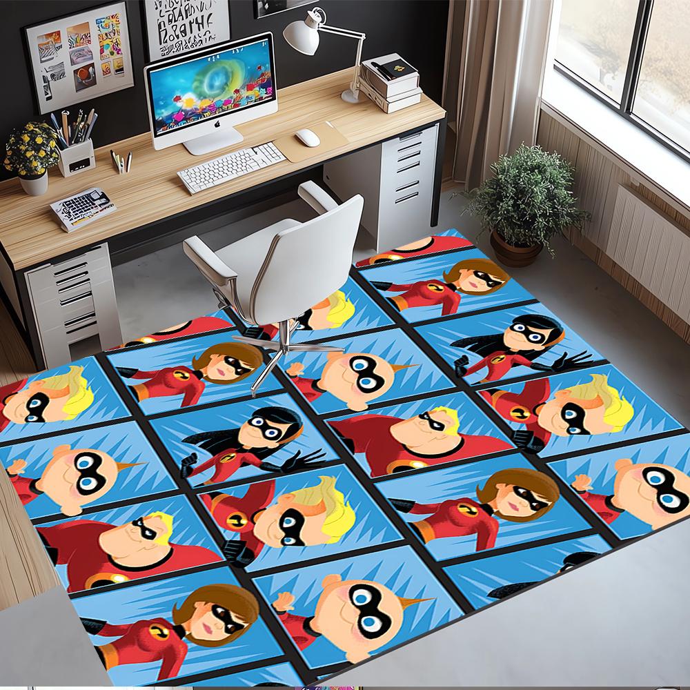 The Incredibles Printed Carpet Rug for Office Chair Living Room Bedroom Kitchen Room Decor Gifts