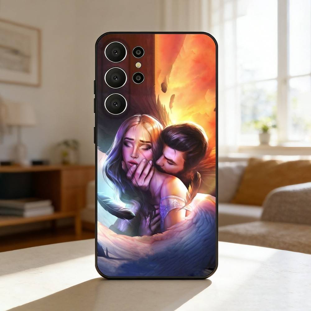 Романтика C-Clubs Игра Мальбонте Вики Чехол для телефона для Samsung S26,S25,24,23,22,30,21,10,9,Ultra,Plus,Lite, Черный Мягкий чехол
