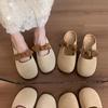 Flat-bottomed Bag Head Half Slippers Women's Shoes Wear New Spring and Summer Pregnant Women Lazy Half Tray Gentle Evening Cool Slippers