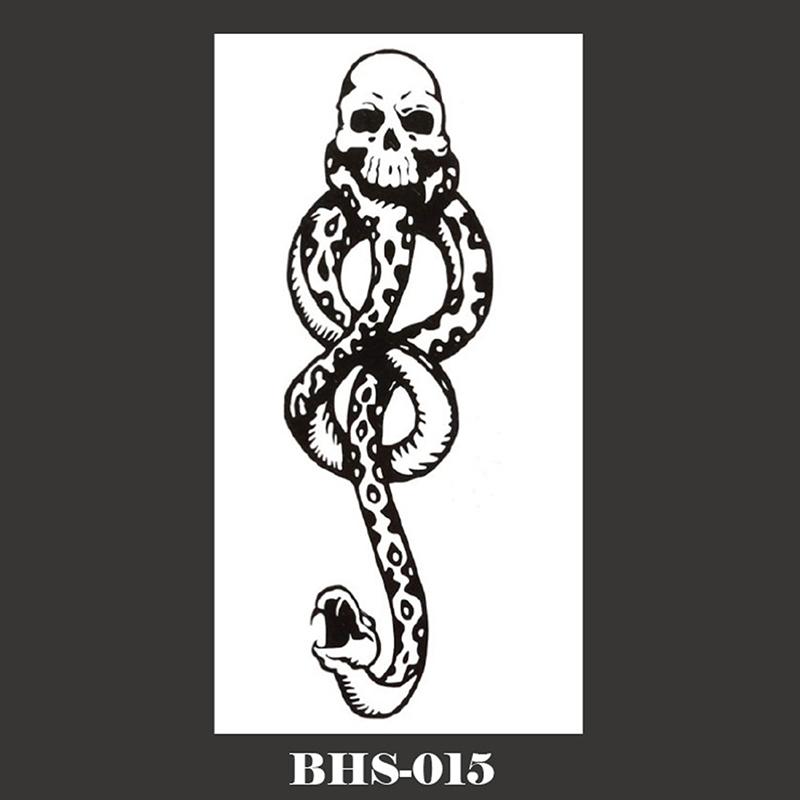 1шт черная змея водонепроницаемый поддельные татуировки временные татуировки наклейки
