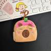 Плюшевый кошелек для монет Капибара Мультяшная маленькая сумка для фруктов Милые мультяшные сумки Подвеска Милый брелок Арбуз Сумка для хранения наушников